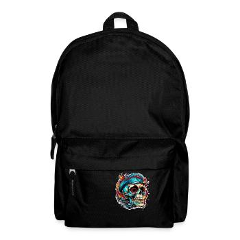 Crâne / Crâne / Squelette / Gothique / Tatouage - Sac à dos - noir - Devant