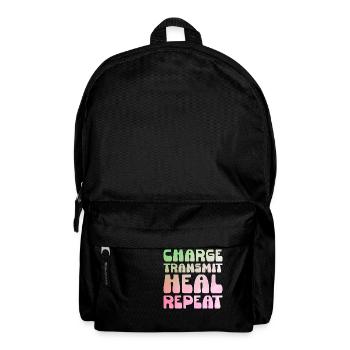 Charge, Transmettre, Guérir, Répéter, Guérisseur spirituel, Reiki - Sac à dos - noir - Devant