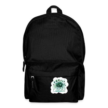 Das fürchterliche mehräugige grüne Monster - Rucksack - Schwarz - Vorne