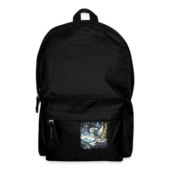 Vogel auf einen Felsvorsprung | Bird in mystery - Rucksack - Schwarz - Vorne