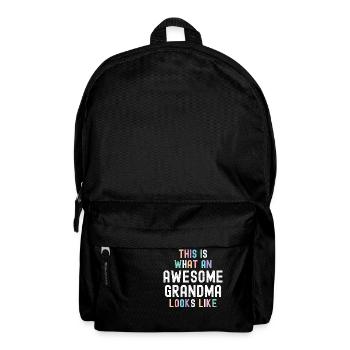 This Is What An Awesome Grandma Looks Like - - Backpack - black - Front