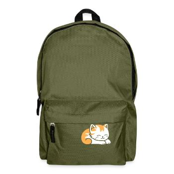 Bébé chat qui dors - Sac à dos - vert olive - Devant