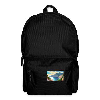 Amalfi Coast, Italy - Pixel Art - Backpack - black - Front