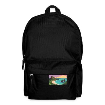 Fernando de Noronha, Brazil - Pixel Art - Backpack - black - Front