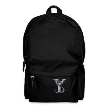 Letter "Y" in dragon design. - Backpack - black - Front