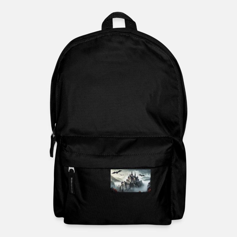 Gruselige mythische Orte – Schloss von Dracula - Rucksack - Schwarz