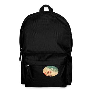 Surfer am Strand - Rucksack - Schwarz - Vorne