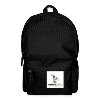 Golfer with club - Backpack - black - Front