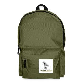 Golfeur avec -club - Sac à dos - vert olive - Devant