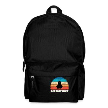 Retro vintage Sunset Halloween Ghost - Backpack - black - Front
