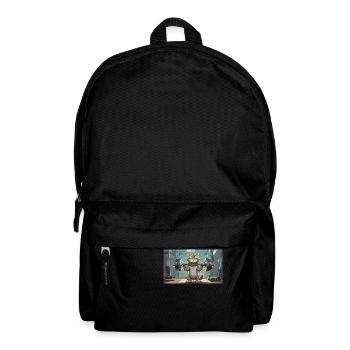 Wortspiel mehrdeutiger deutscher Ausdruck - Muskelkater - Rucksack - Schwarz - Vorne