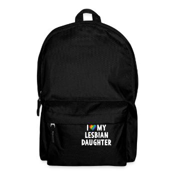 Ich liebe meine lesbische Tochter LGBT-Familie - Rucksack - Schwarz - Vorne