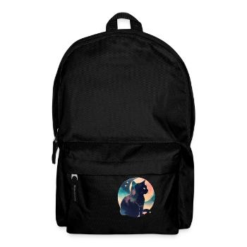 Katze in den Sternen - Rucksack - Schwarz - Vorne