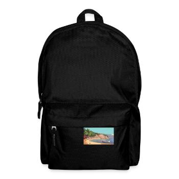 Zlatni Rat, Croatia - Pixel Art - Backpack - black - Front