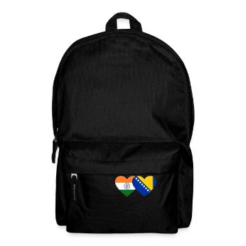 Inde Bosnie drapeau coeur - Sac à dos - noir - Devant