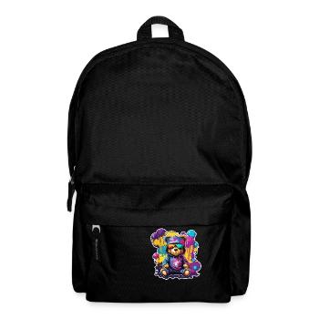 Ours en peluche / Peluche / Animal en peluche / Idée cadeau - Sac à dos - noir - Devant
