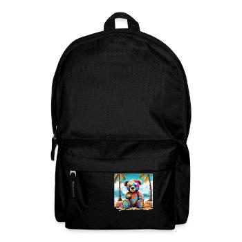 Ours en peluche / Peluche / Animal en peluche / Idée cadeau - Sac à dos - noir - Devant