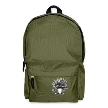 Houseplant / Potted Plant / Decoration / Pot - Backpack - olive green - Front