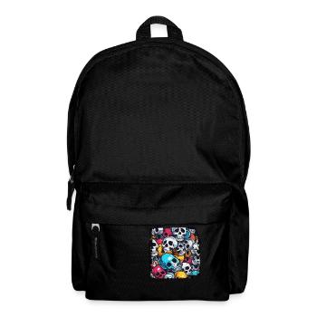 Skull / Totenkopf / Skelett / Gothic / Tattoo - Rucksack - Schwarz - Vorne