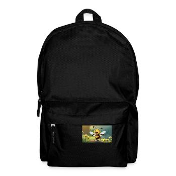 Pun ambiguous expression – HapBee (Happy Bee) - Backpack - black - Front