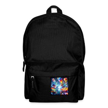 Surreal Dreamscape: Neon Waters - Backpack - black - Front