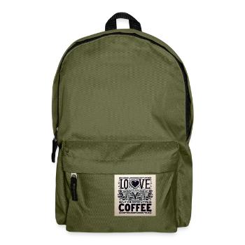 love coffee - Backpack - olive green - Front