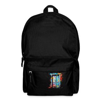 Door / Entrance / Lock / Gate / Front Door / Design - Backpack - black - Front