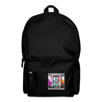 Door / Entrance / Lock / Gate / Front Door / Design - Backpack - black - Front