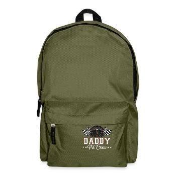 Rennwagen Geburtstag Rennfamilie Papa Boxencrew - Rucksack - Olivgrün - Vorne
