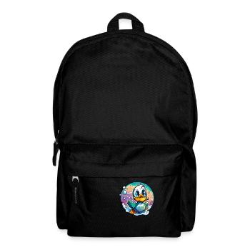 Tier in Seifenblase / kindlich / niedlich / Ente - Rucksack - Schwarz - Vorne