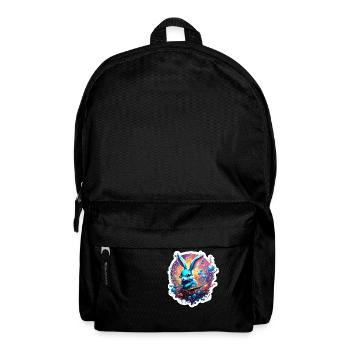 Tier in Seifenblase / kindlich / niedlich / Hase - Rucksack - Schwarz - Vorne