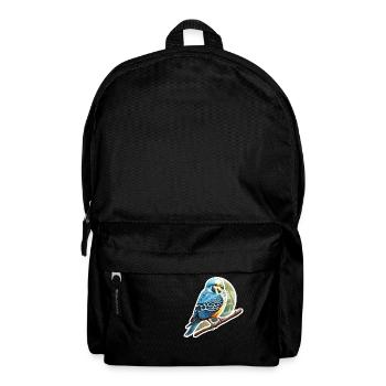 Wellensittich blau - Rucksack - Schwarz - Vorne
