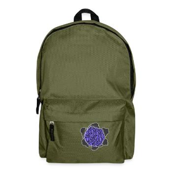 Jokes Reading List Funny Literary Genres - Backpack - olive green - Front