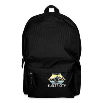 Master of electricity Electrician Lighting Technician - Backpack - black - Front