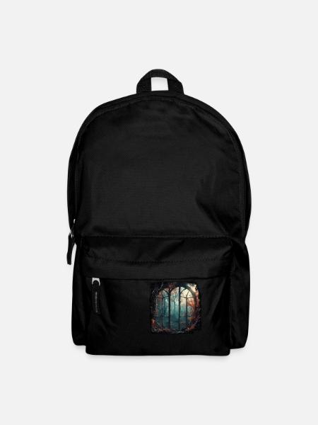 Fenster im Wald / Bäume / Ausblick / Wildnis - Rucksack - Schwarz