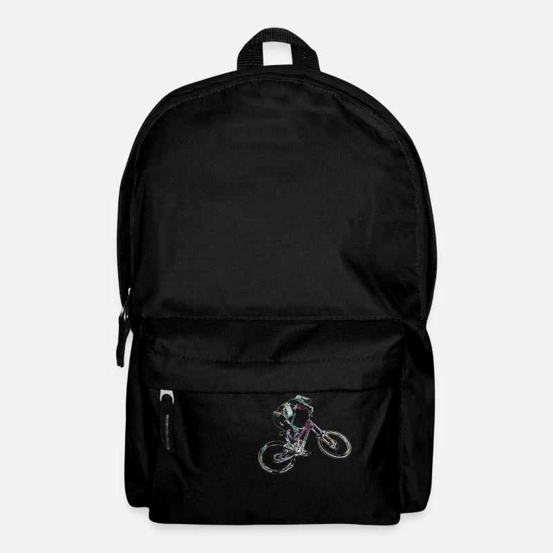 Downhill-Mountainbiken - Rucksack - Schwarz