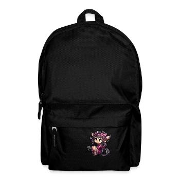 Cute Monkey / Monkey Girl / Cute / Hair Bow - Backpack - black - Front