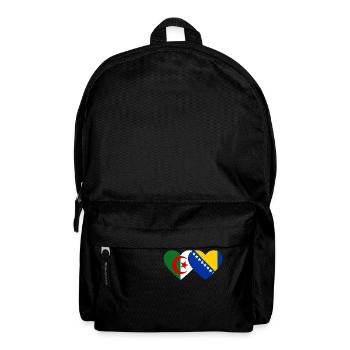 Algerien Bosnien Flagge Herz - Rucksack - Schwarz - Vorne