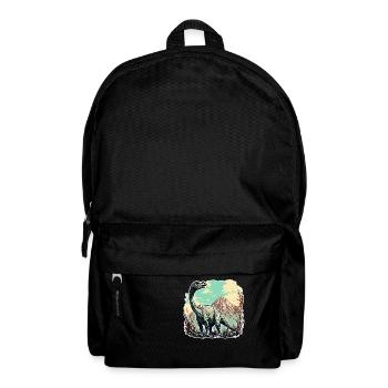 Dinosaurier / Tier / Urzeit / Reptil / Jungs - Rucksack - Schwarz - Vorne
