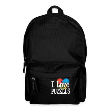 I Love Puzzles Piece Jigsaw Puzzle - Rucksack - Schwarz - Vorne