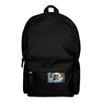 Wortspiel – Katzenwäsche - Rucksack - Schwarz - Vorne