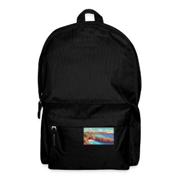 Insel Comino, Malta - Pixel Art - Rucksack - Schwarz - Vorne