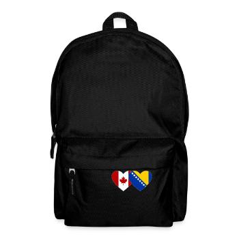 Canada Bosnie drapeau coeur - Sac à dos - noir - Devant