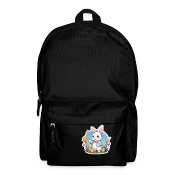 Lapin de Pâques marchant sous le soleil printanier - Sac à dos - noir - Devant