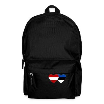Austria Estonia Flag Heart - Backpack - black - Front