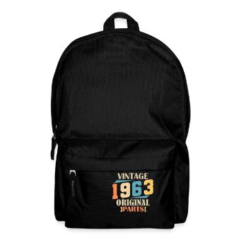 Monat 1963. 1963 Geburtstagsgeschenk. 61 Jahre alt Birt - Rucksack - Schwarz - Vorne