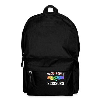Lesbischer Stolz Steinpapier Schere Lustig LGBTQ - Rucksack - Schwarz - Vorne
