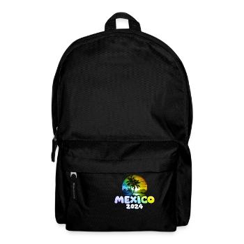 Mexiko 2024 Palmen Bunt - Rucksack - Schwarz - Vorne