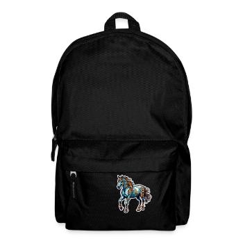 Poney / Cheval / Animal / Équitation / Crinière - Sac à dos - noir - Devant