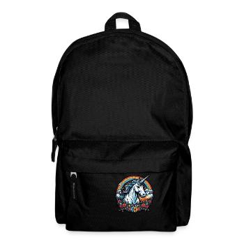 Unicorn / Mythical Creatures / Fairy Tale / Magic / Glitter - Backpack - black - Front
